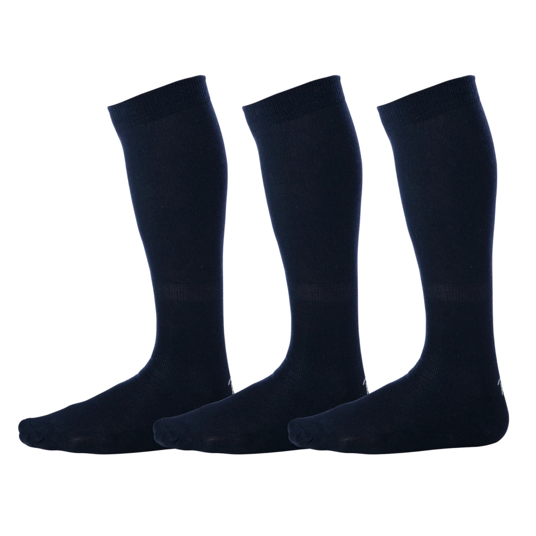 Navy blue over the calf socks