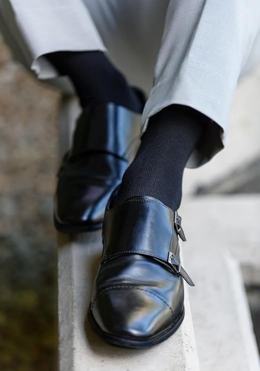 Pierre Henry Basics (3 Pairs) Solid Color - Over the Calf Dress Socks