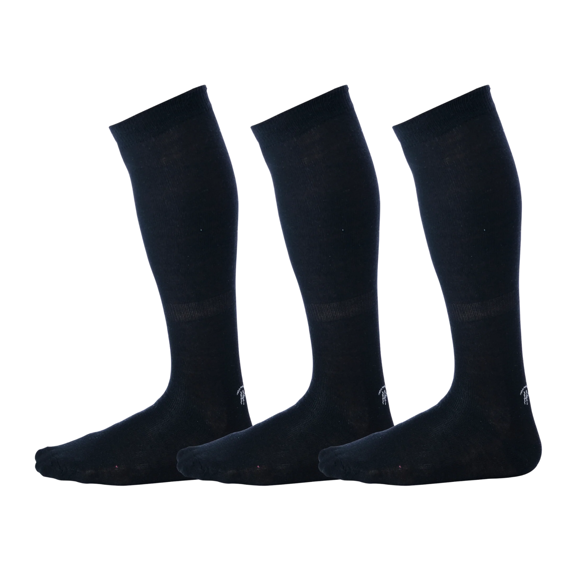 Solid Black Cotton Over the Calf Dress Socks, Light Compression Socks Classic (US 7-11)