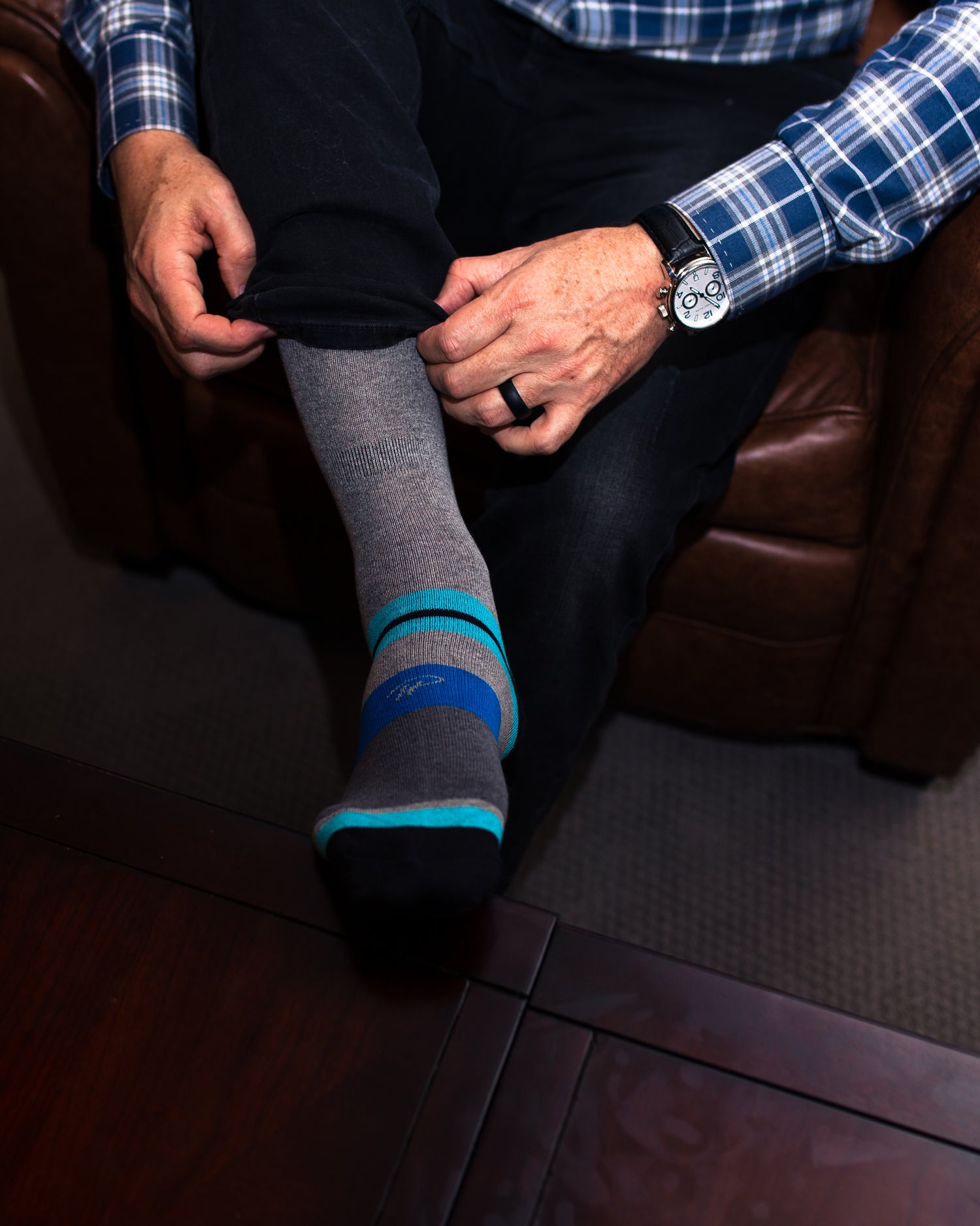 Choosing Dress Socks for Blue Pants