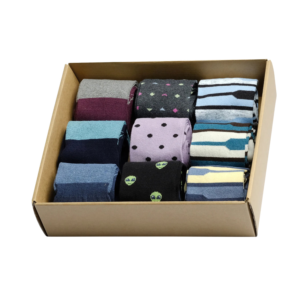 Business Class (9 pairs) | Cotton Over the Calf Dress Socks