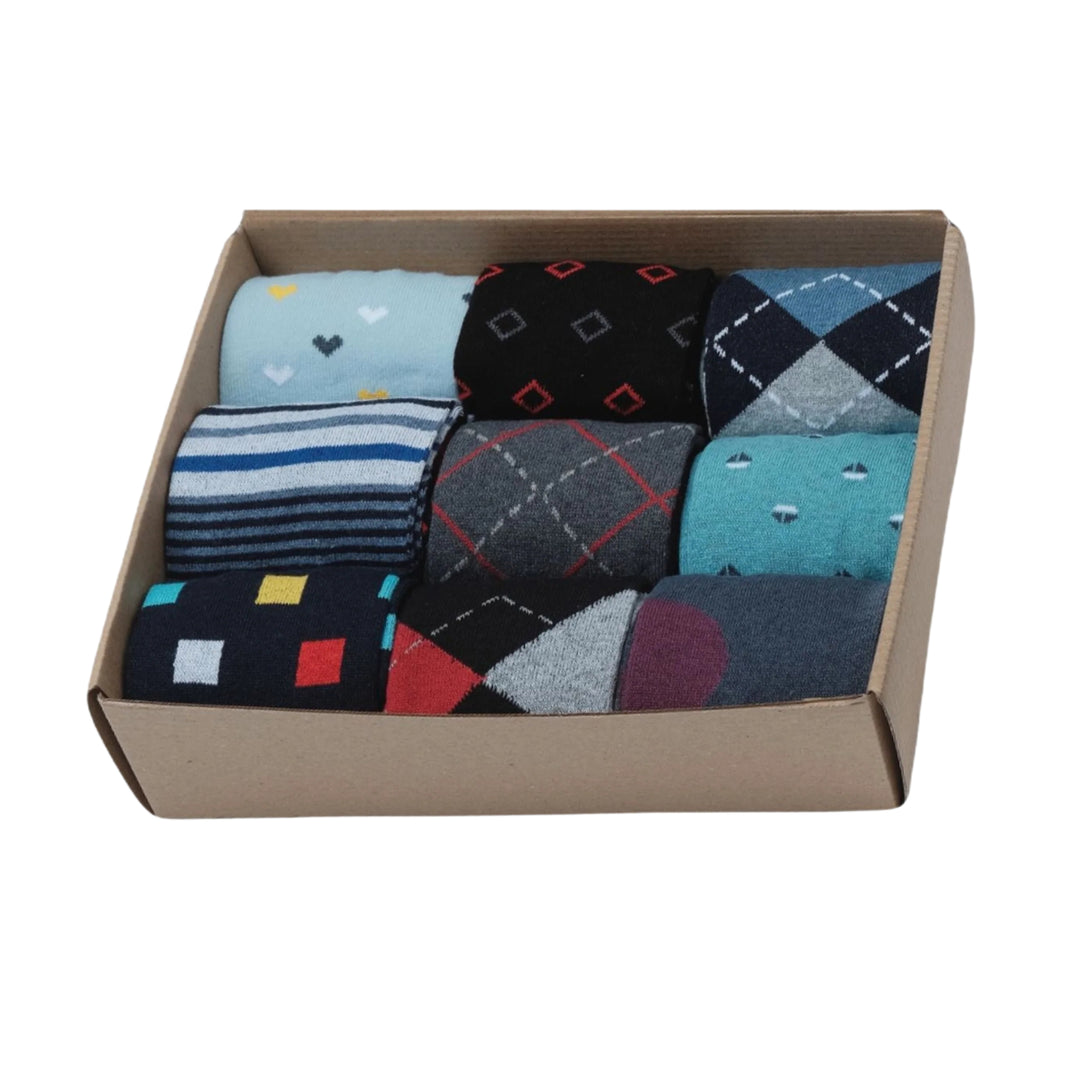 Back from Pandemic (9 pairs) | Cotton Over the Calf Dress Socks