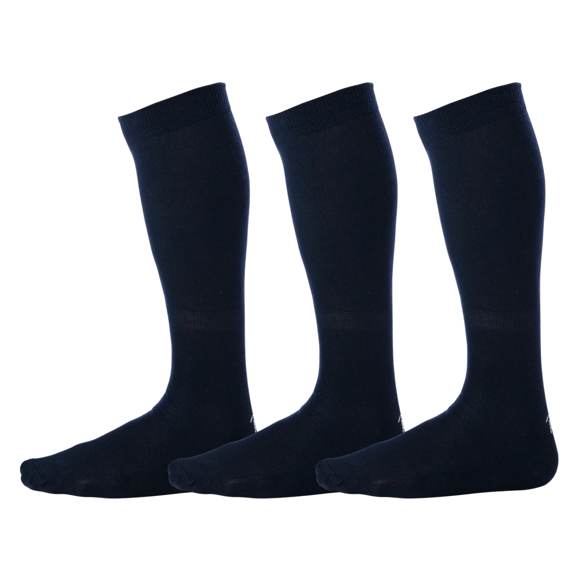 Navy blue over the calf dress socks
