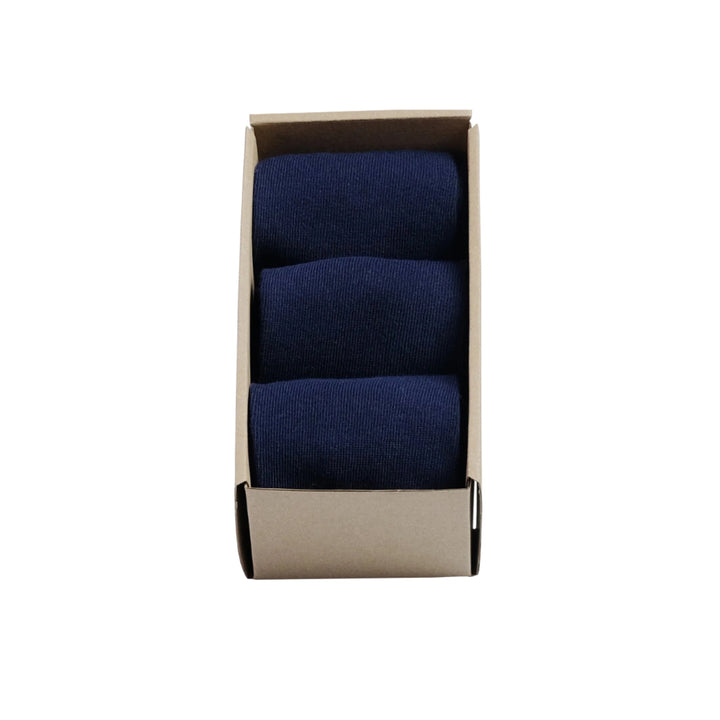 Navy Blue (3 Pairs) | Cotton Over the Calf Dress Socks