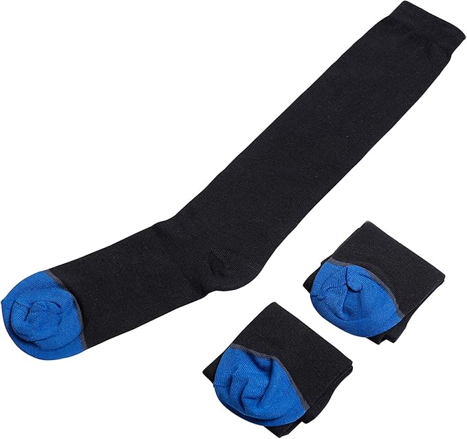 Blue Toe (3 Pairs) Solid Color - Over the Calf Dress Socks