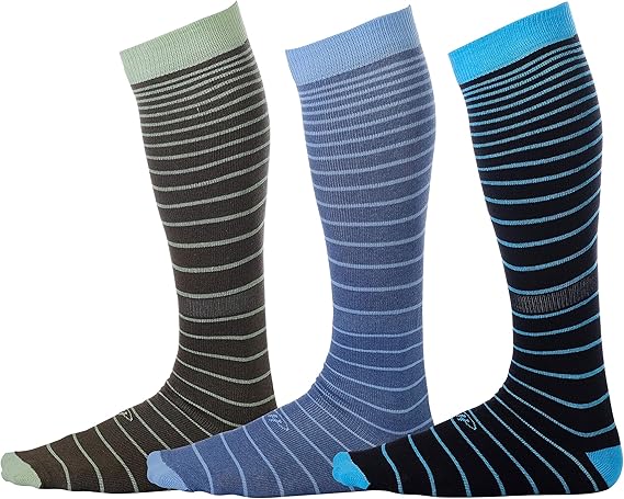 Lines & Shine (3 Pairs) - Over the Calf