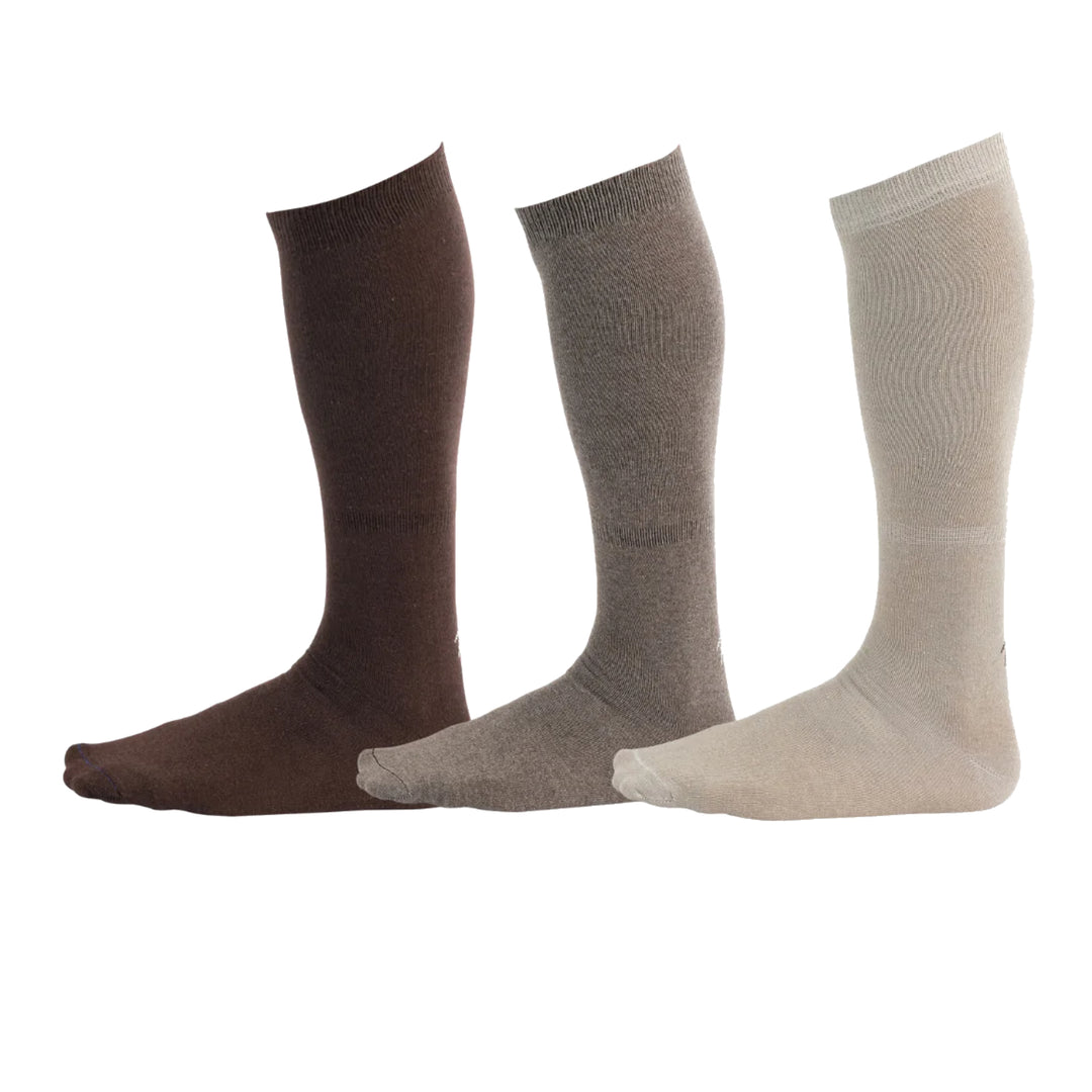 Gradient Brown (3 pairs) | Cotton Over the Calf Dress Socks