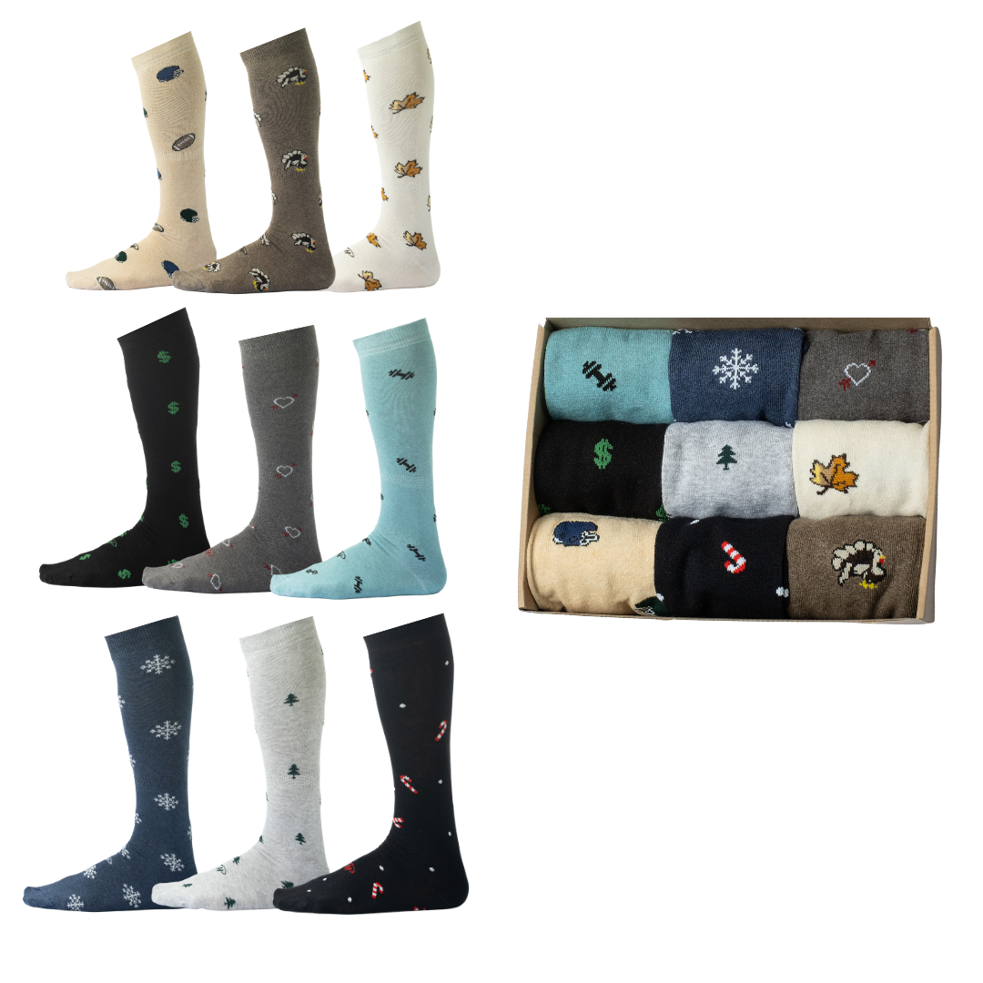 The Holiday Collection (9 Pairs) - Over the Calf