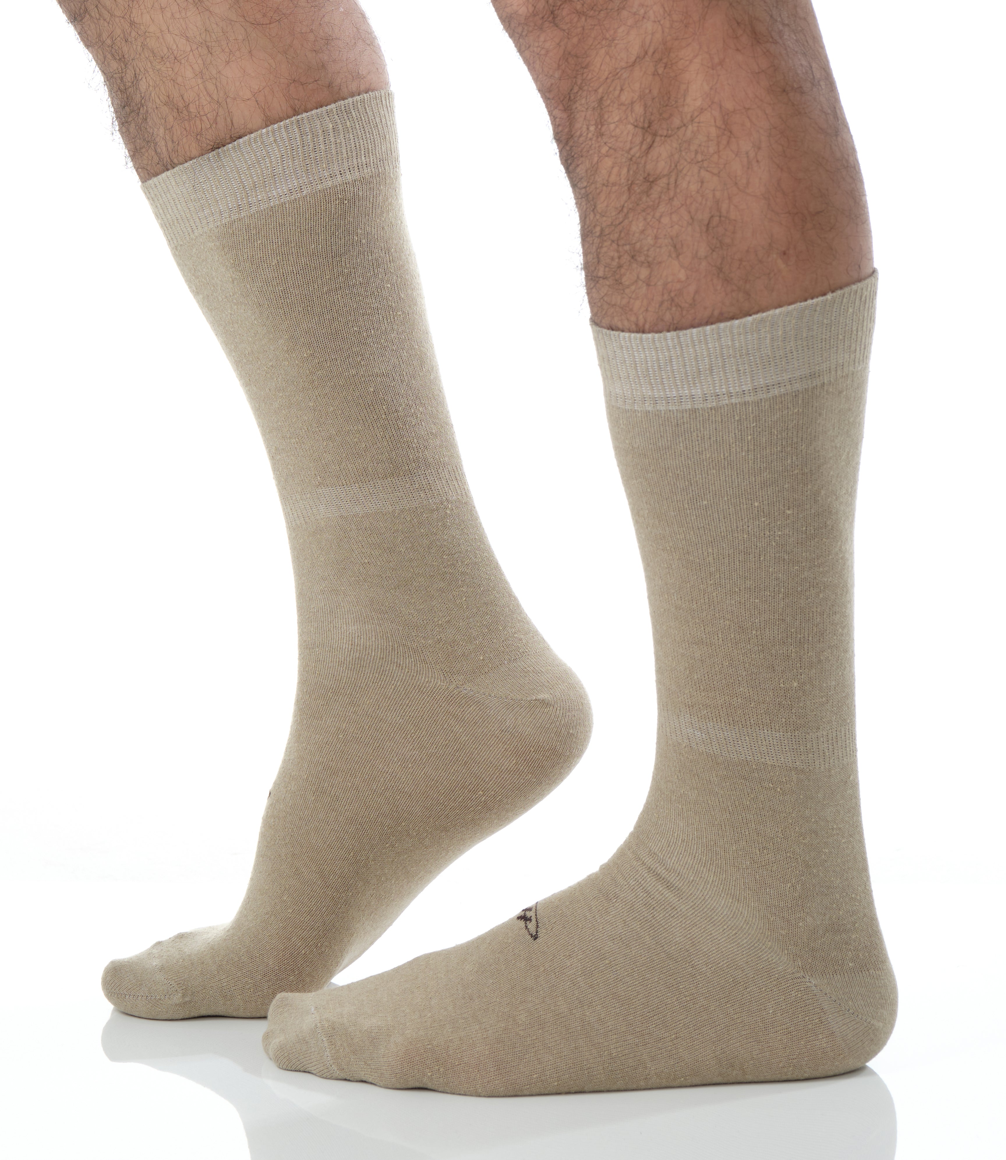 solid tan mid calf dress socks