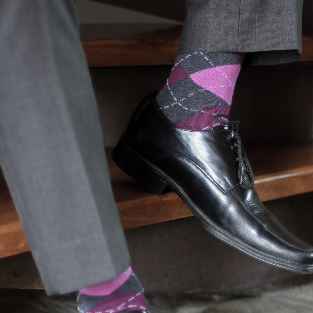 Not Your Average Squares (3 pairs) | Cotton Over the Calf Dress Socks