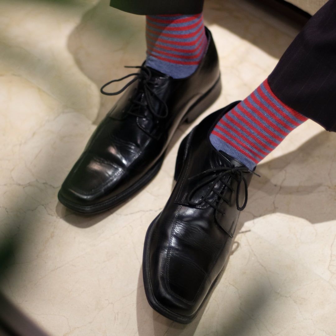Stripe Essentials (3 pairs) | Cotton Over the Calf Dress Socks