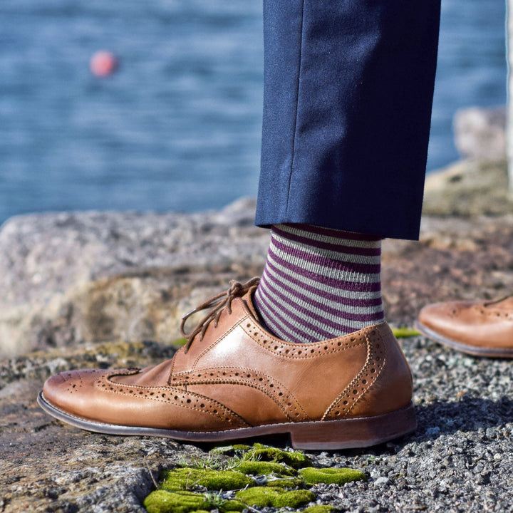 Stripe Essentials (3 pairs) | Cotton Over the Calf Dress Socks