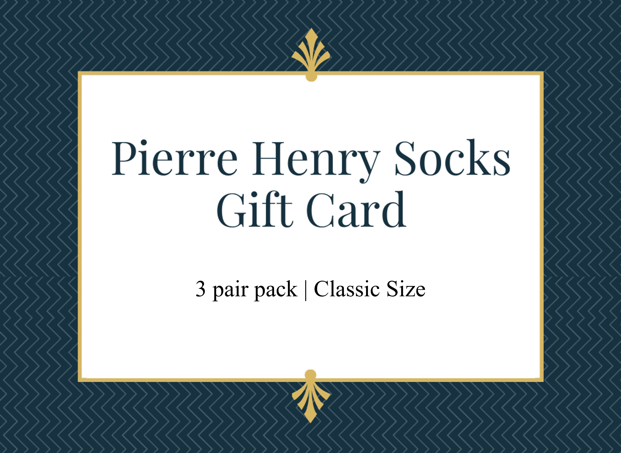 Pierre Hnery Socks Gift Card 3 pair pack