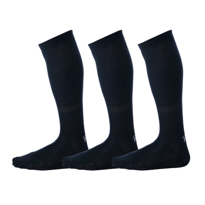 Black on Black (3 pairs) | Cotton Over the Calf Dress Socks