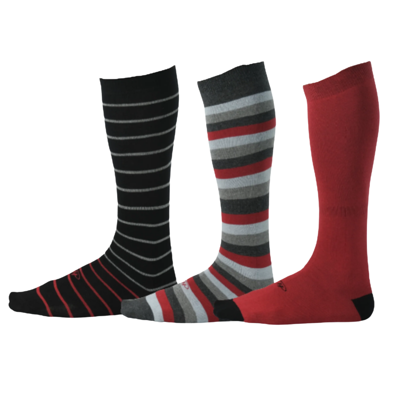 Red Dawn (3 pairs) | Cotton Over the Calf Dress Socks